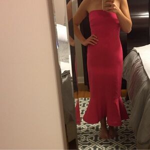 Cinq a Sept Hot Pink Midi Dress